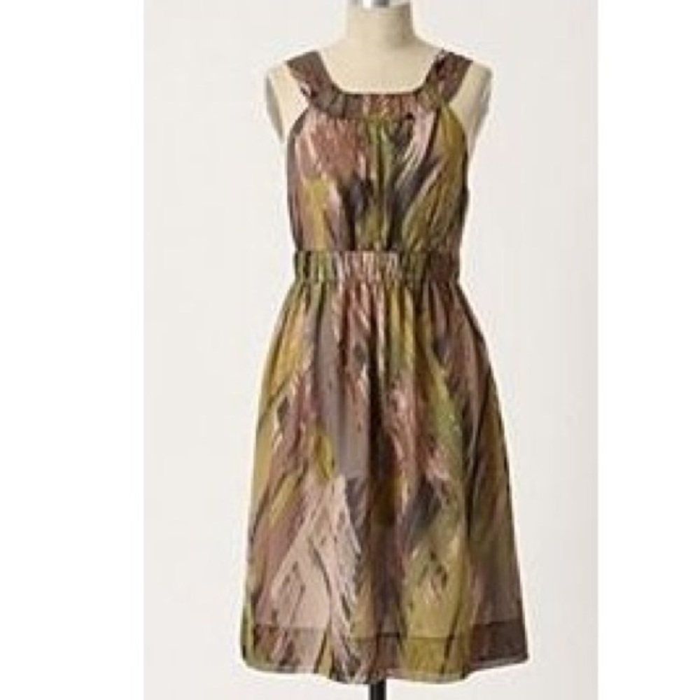 Fei Anthropologie pampas silk dress 4